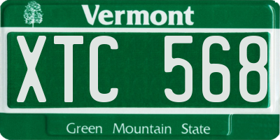 VT license plate XTC568