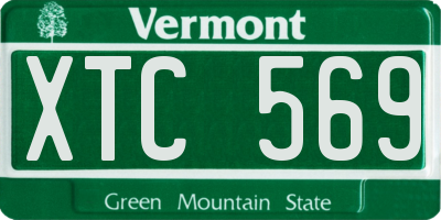 VT license plate XTC569