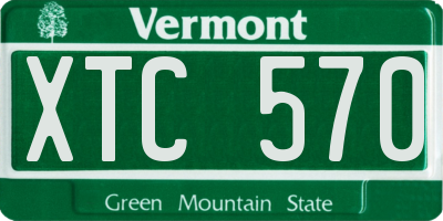 VT license plate XTC570