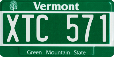 VT license plate XTC571