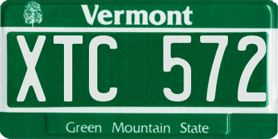 VT license plate XTC572