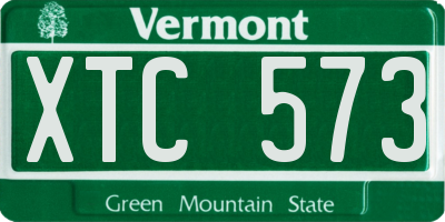 VT license plate XTC573