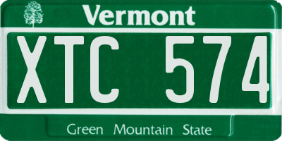VT license plate XTC574