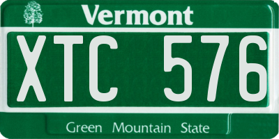 VT license plate XTC576