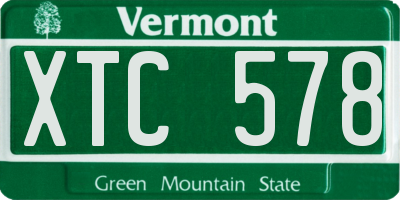 VT license plate XTC578