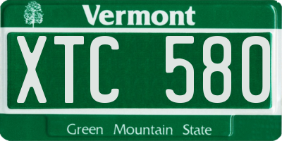 VT license plate XTC580