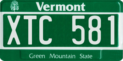 VT license plate XTC581