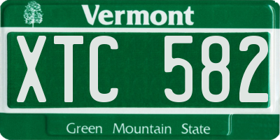 VT license plate XTC582