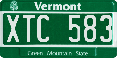 VT license plate XTC583