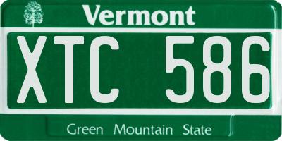 VT license plate XTC586
