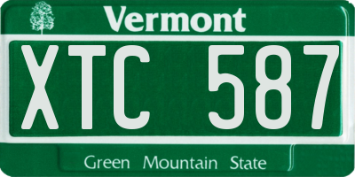 VT license plate XTC587