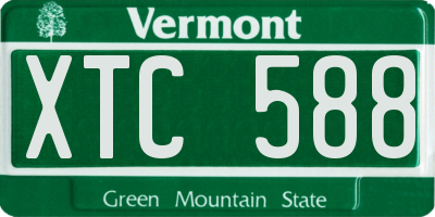 VT license plate XTC588