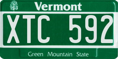 VT license plate XTC592