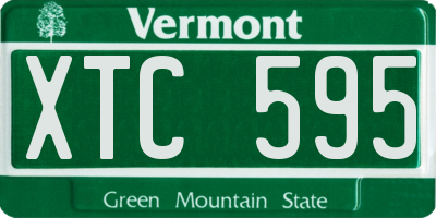 VT license plate XTC595