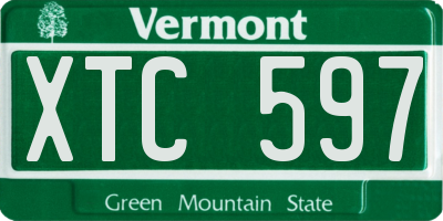 VT license plate XTC597