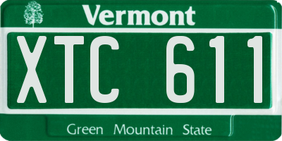 VT license plate XTC611