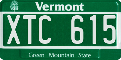 VT license plate XTC615
