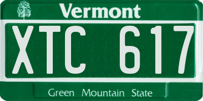 VT license plate XTC617