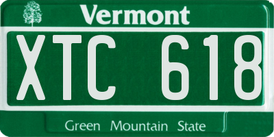 VT license plate XTC618