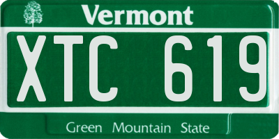 VT license plate XTC619