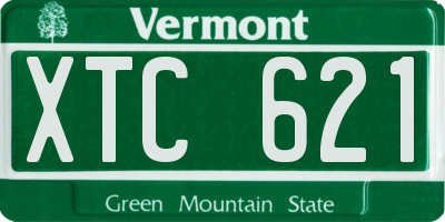 VT license plate XTC621