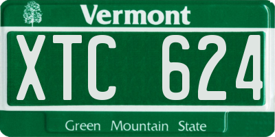 VT license plate XTC624