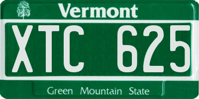 VT license plate XTC625