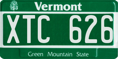 VT license plate XTC626