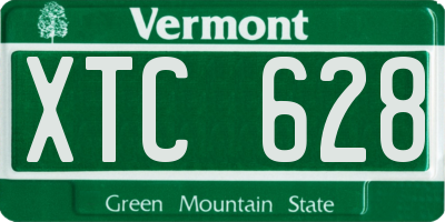 VT license plate XTC628