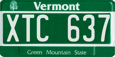 VT license plate XTC637