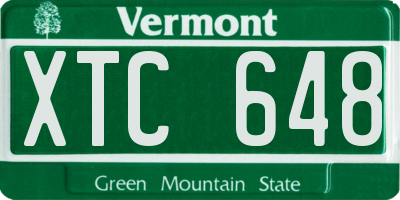 VT license plate XTC648