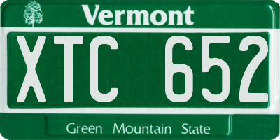 VT license plate XTC652