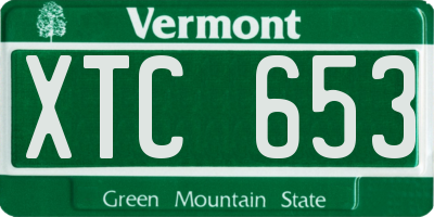 VT license plate XTC653