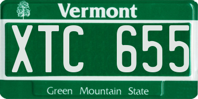 VT license plate XTC655