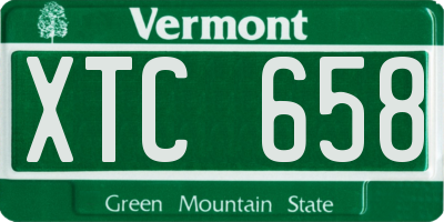 VT license plate XTC658