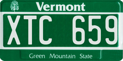 VT license plate XTC659