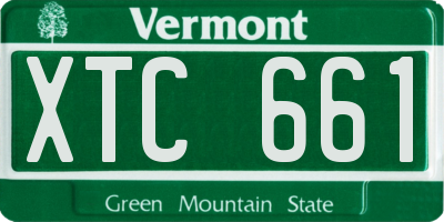 VT license plate XTC661