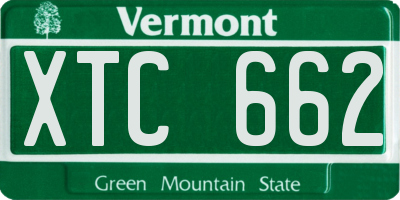 VT license plate XTC662