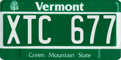 VT license plate XTC677