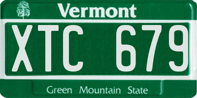 VT license plate XTC679