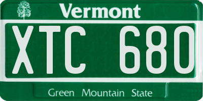 VT license plate XTC680