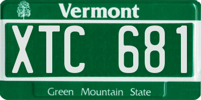 VT license plate XTC681