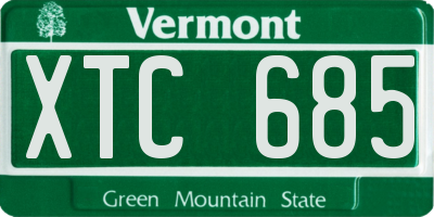 VT license plate XTC685