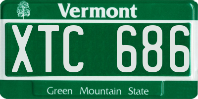 VT license plate XTC686