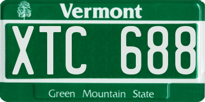 VT license plate XTC688