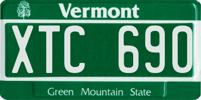 VT license plate XTC690