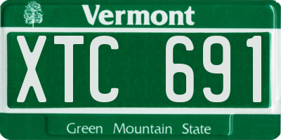 VT license plate XTC691