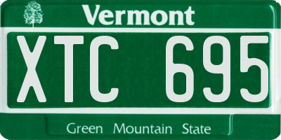VT license plate XTC695
