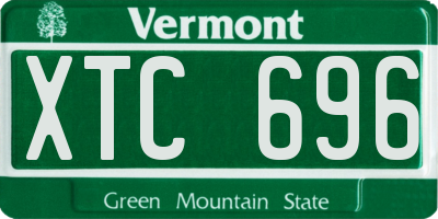 VT license plate XTC696
