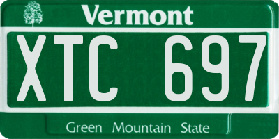 VT license plate XTC697
